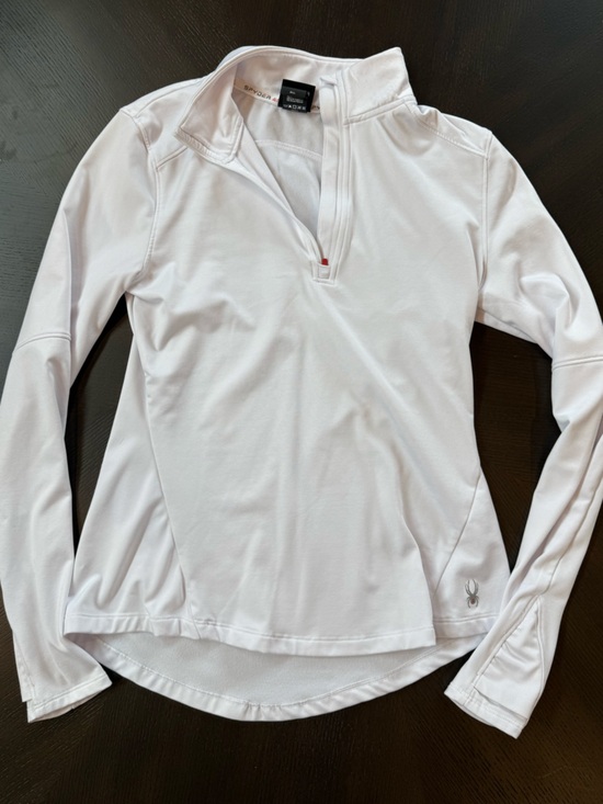 Spyder Tops - Spyder White Active Zip-Neck Top
